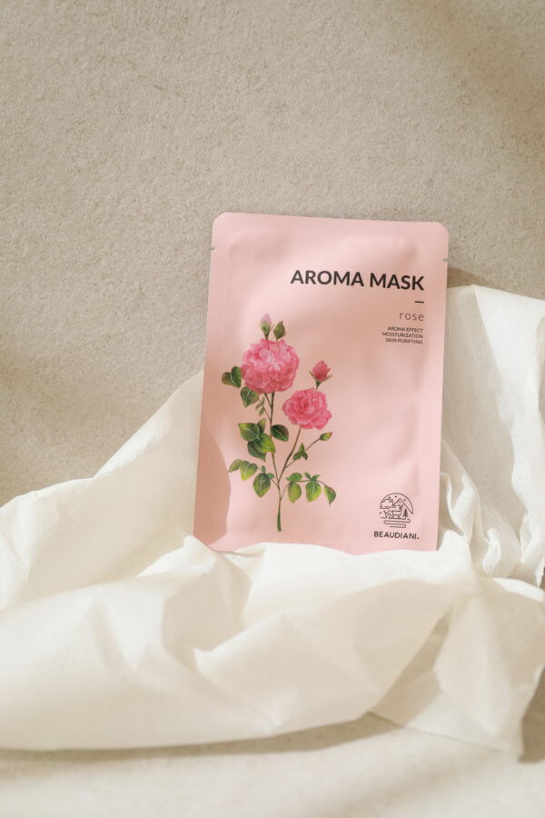 Aromaterapeutyczna maska w płachcie - Róża Damasceńska